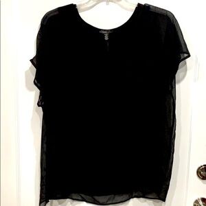 Chiffon Black T-shirt with Cami